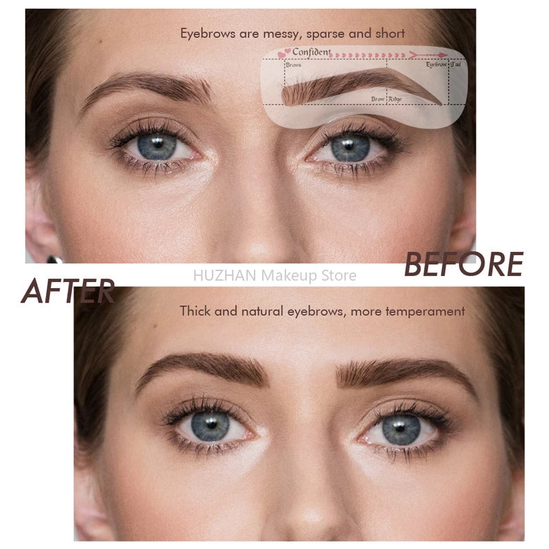 eyebrow stencils before after